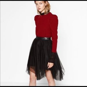Zara tulle asymmetrical skirt